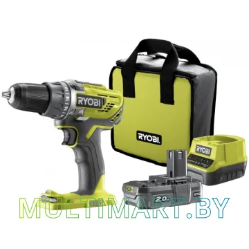 Дрель-шуруповерт Ryobi R18DD3-120S (с 1-м АКБ 2.0 Ah, сумка)